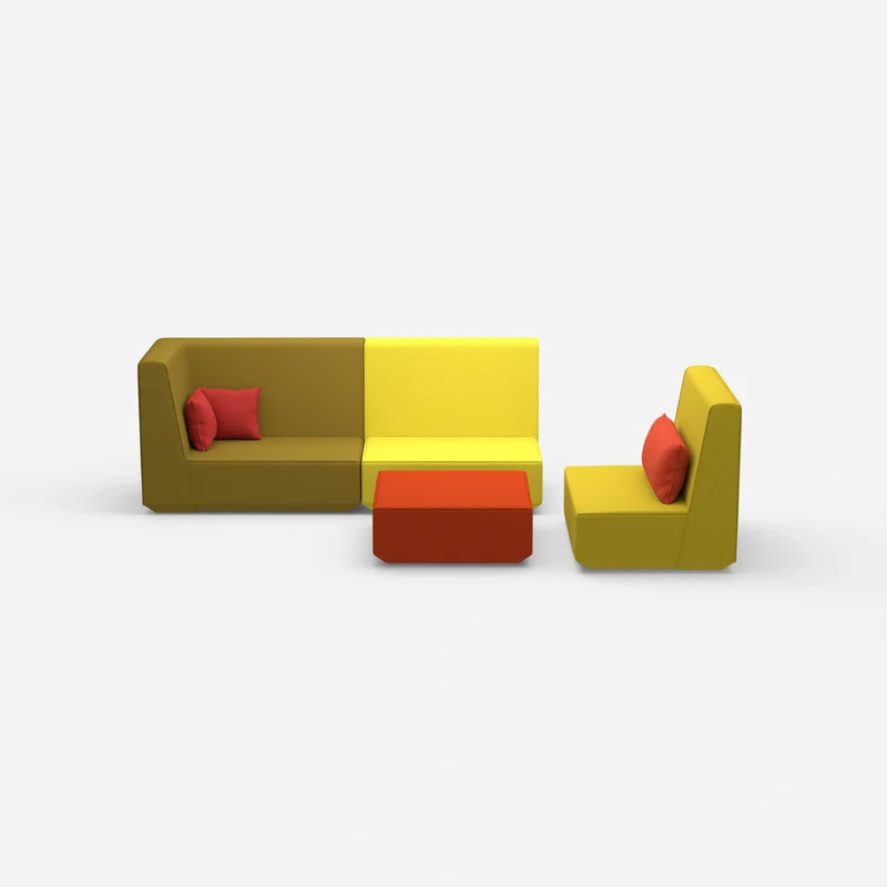 Dreisitzer Sofa mit Sessel