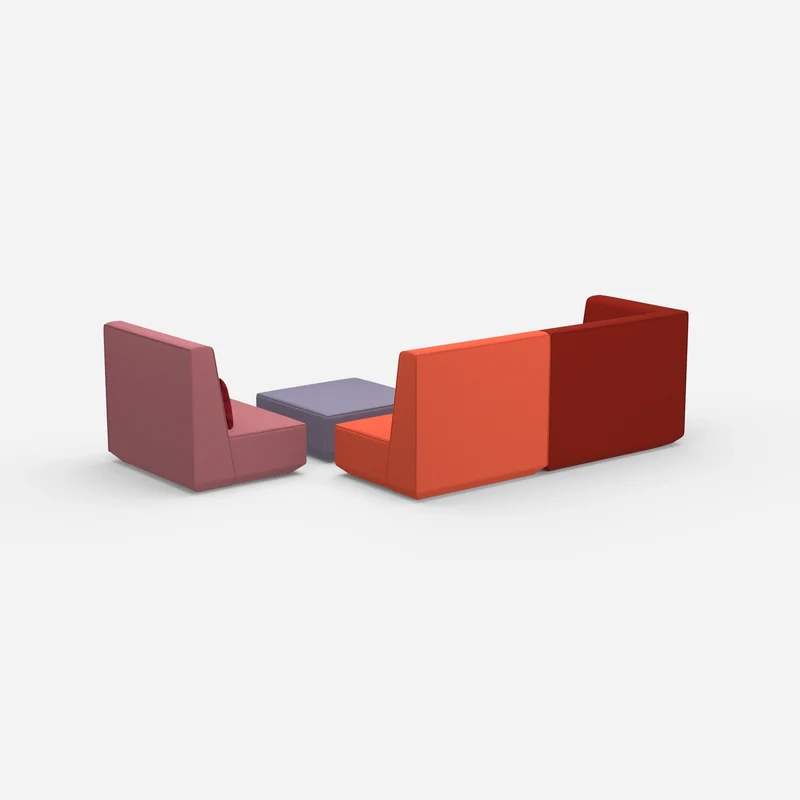 Dreisitzer Sofa mit Sessel
