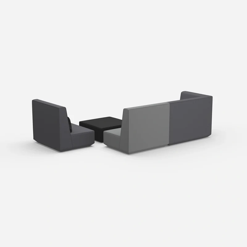 Dreisitzer Sofa mit Sessel