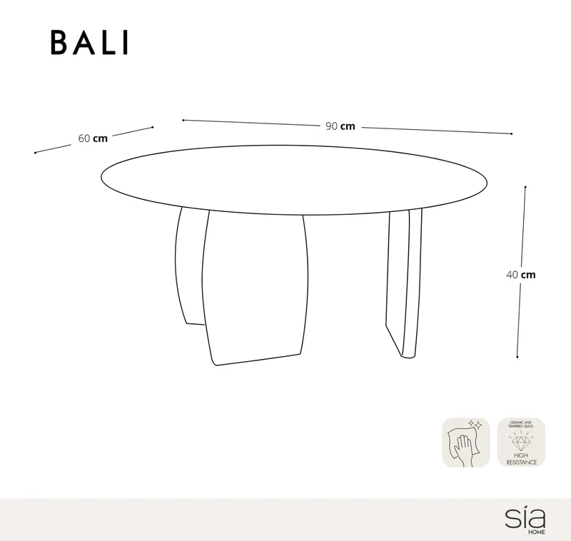 Table basse Bali céramique aspect travertin