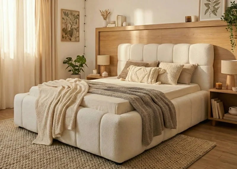 Alya - Lit Coffre avec Tête de Lit - 140 à 180 cm