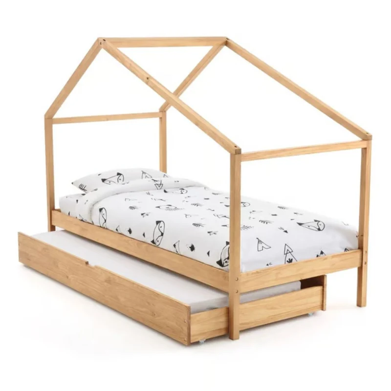 Lit cabane en pin massif avec sommier Spidou La Redoute Interieurs