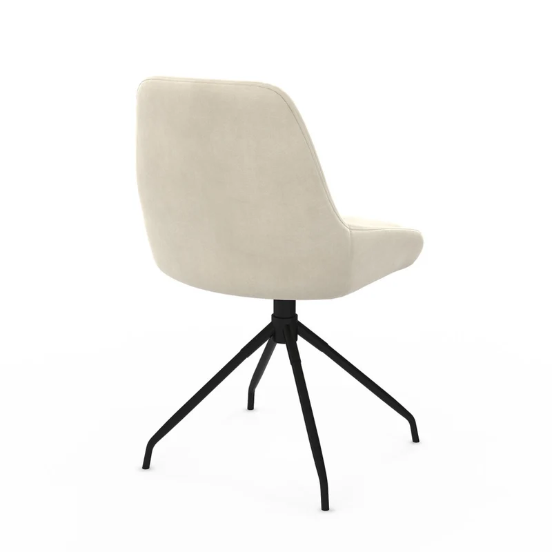 Lot de 2 chaises pivotantes Olivia creme