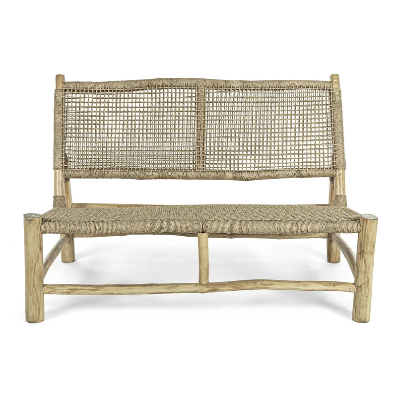 Ensemble de jardin LES TENDANCES Landry en bois naturel avec 1 canapé et 2 fauteuils