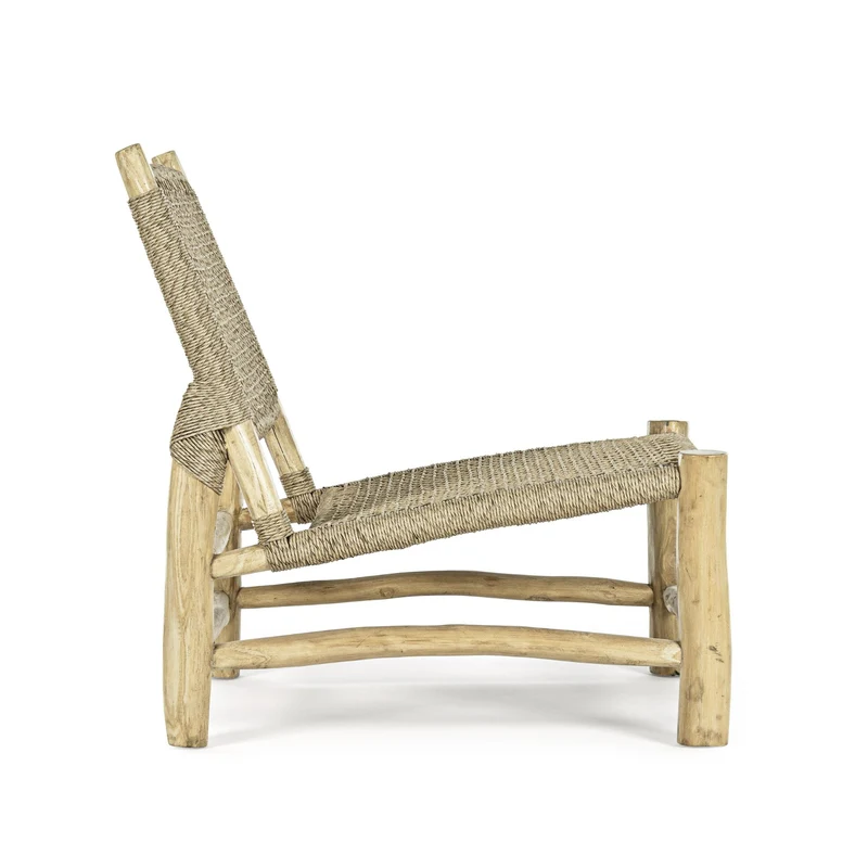 Ensemble de jardin LES TENDANCES Landry en bois naturel avec 1 canapé et 2 fauteuils