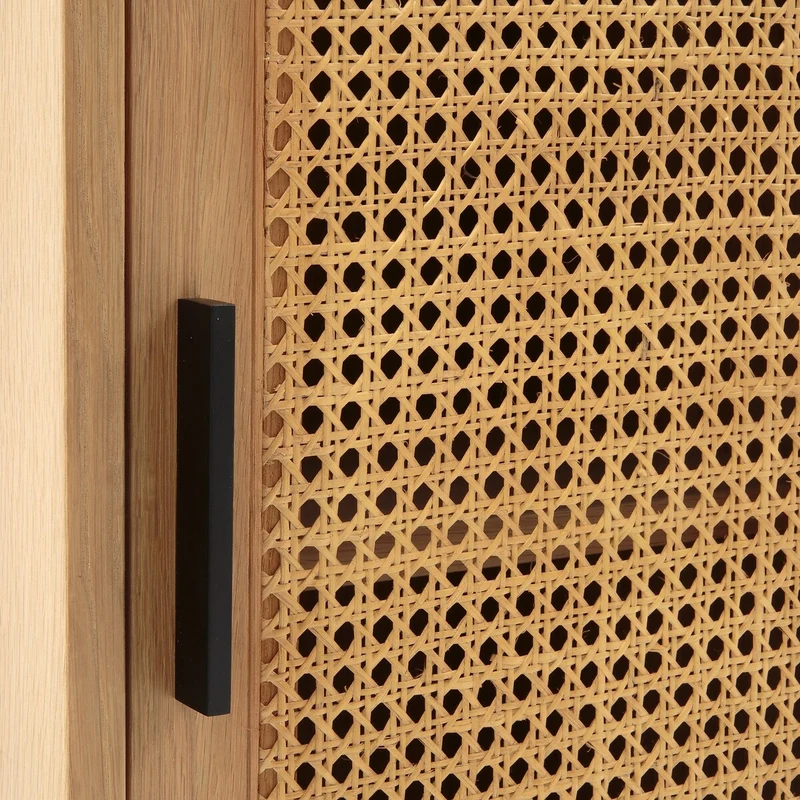 Bahut chêne 2 portes cannées, WASKA La Redoute Interieurs
