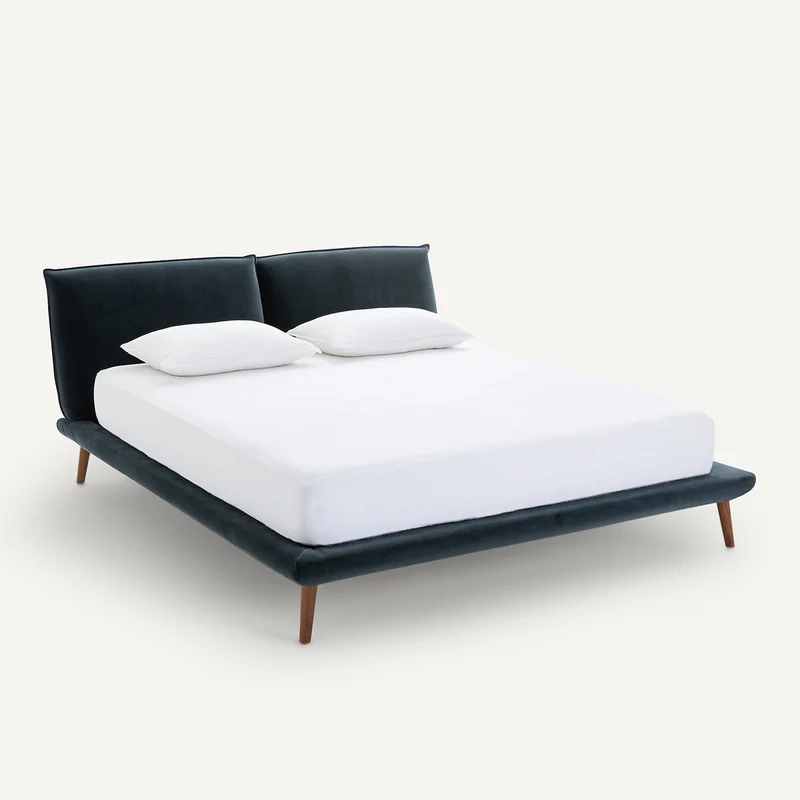 Lit velours avec sommier 180x200cm, Aurore design E. Gallina AM.PM