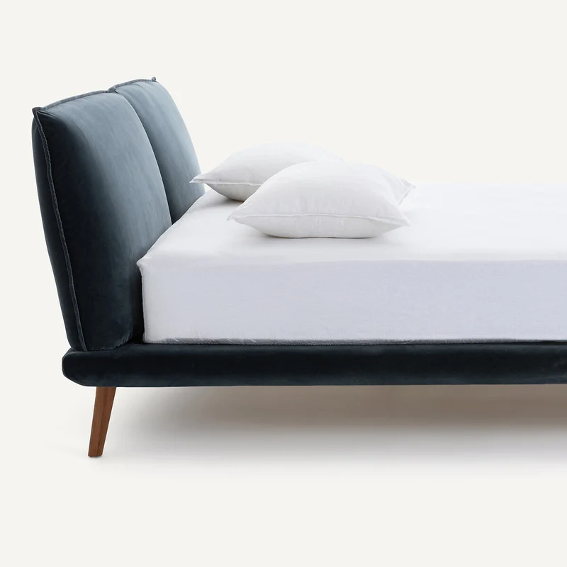 Lit velours avec sommier 180x200cm, Aurore design E. Gallina AM.PM