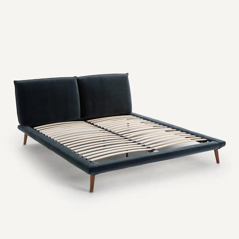 Lit velours avec sommier 180x200cm, Aurore design E. Gallina AM.PM