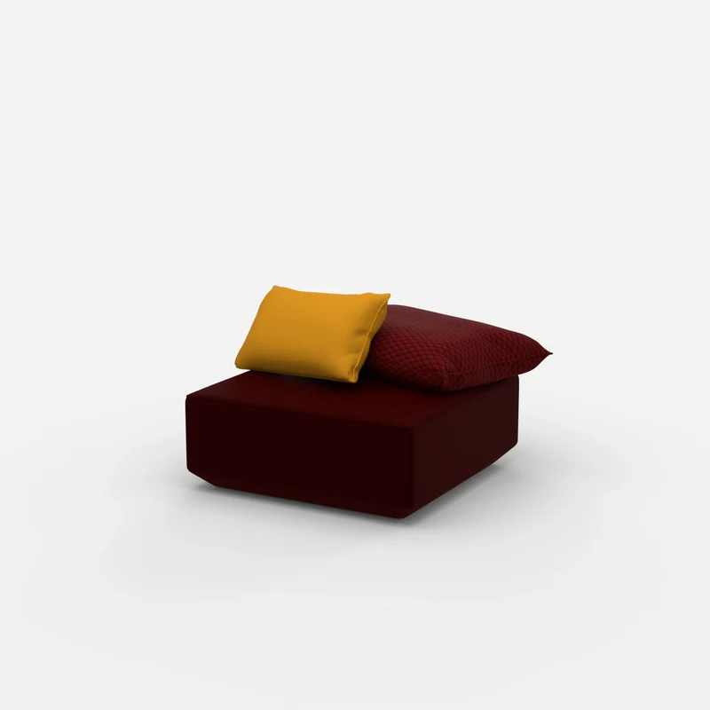 Quadratischer Sitzpouf