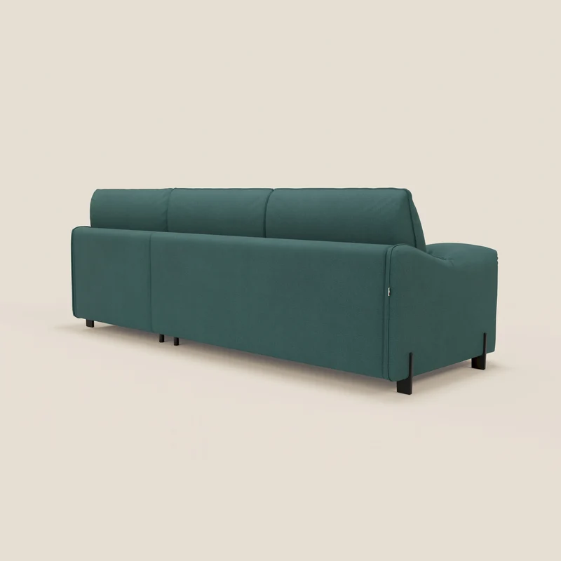 Primula Canapé convertible d'angle avec matelas H18 cm et chaise longue coffre en tissu détachable T05 vert