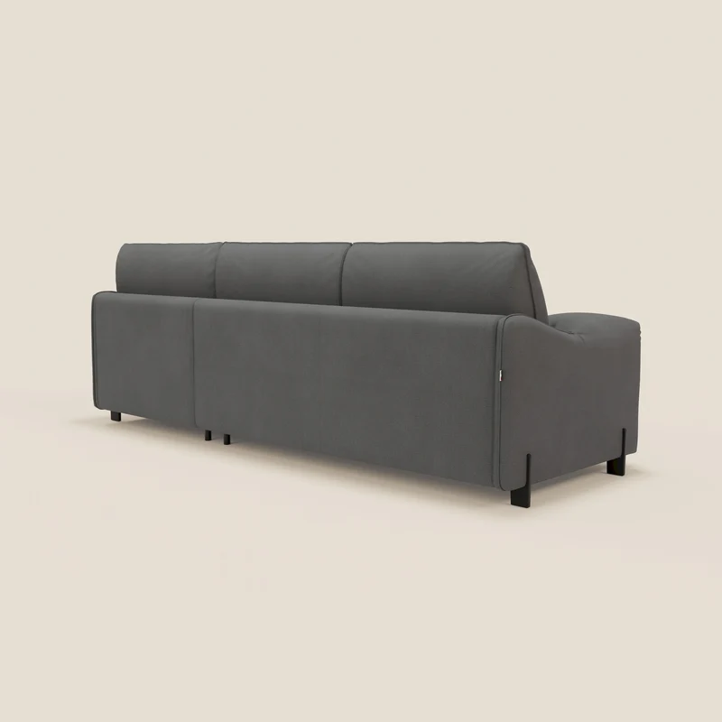 Primula Canapé convertible d'angle avec matelas H18 cm et chaise longue coffre en tissu détachable T05 anthracite