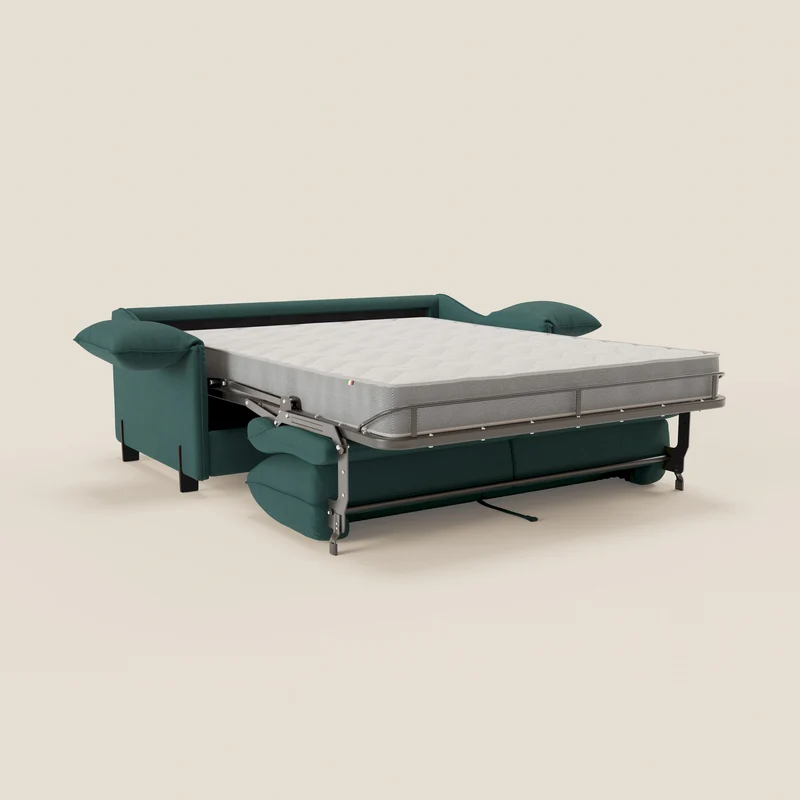 Primula Canapé convertible avec matelas H18 cm en tissu détachable T05 vert