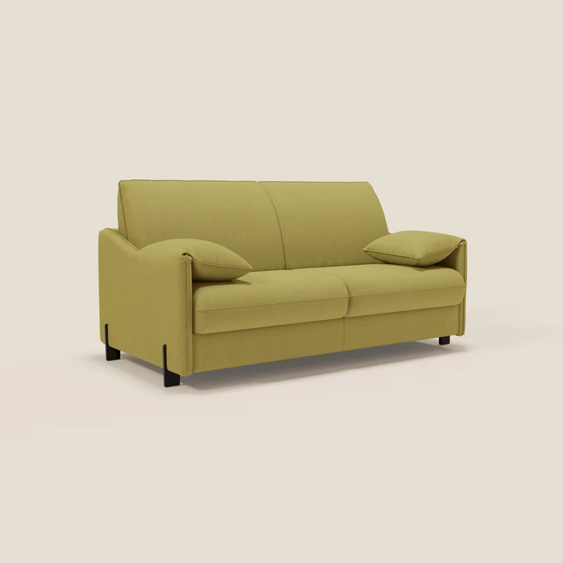 Primula Canapé convertible avec matelas H18 cm en tissu détachable T05 jaune