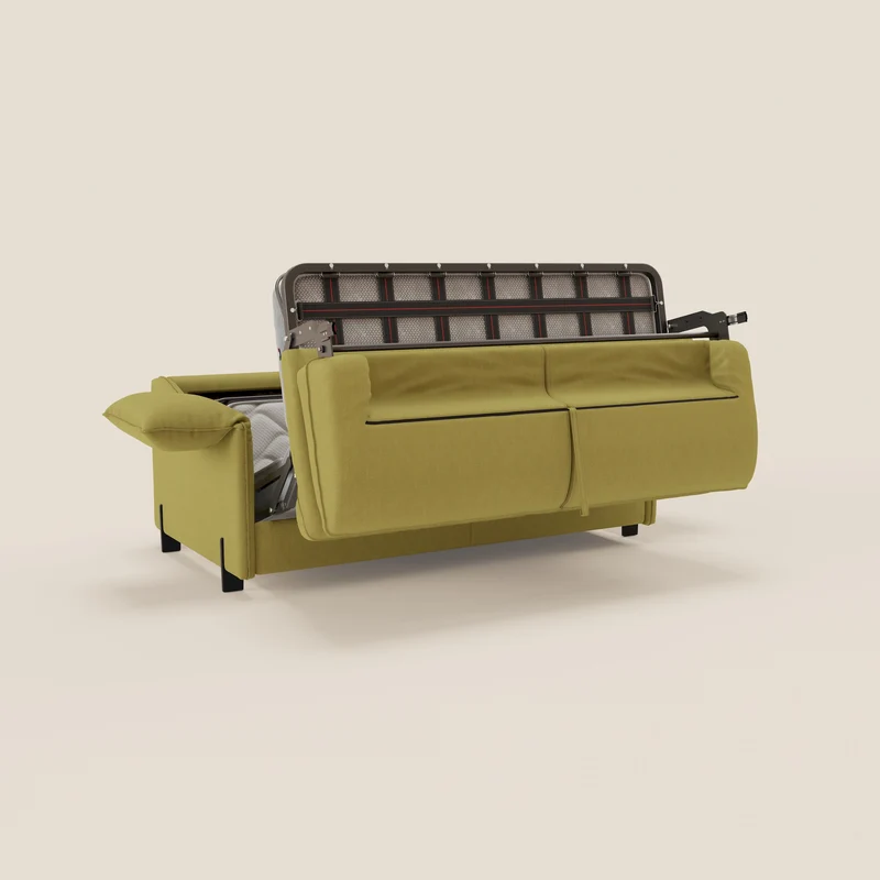 Primula Canapé convertible avec matelas H18 cm en tissu détachable T05 jaune