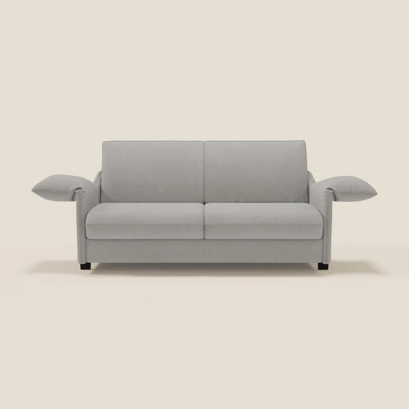 Primula Canapé convertible avec matelas H18 cm en tissu détachable T05 gris