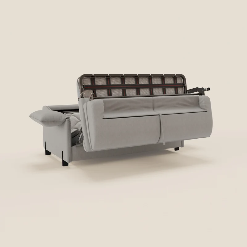 Primula Canapé convertible avec matelas H18 cm en tissu détachable T05 gris