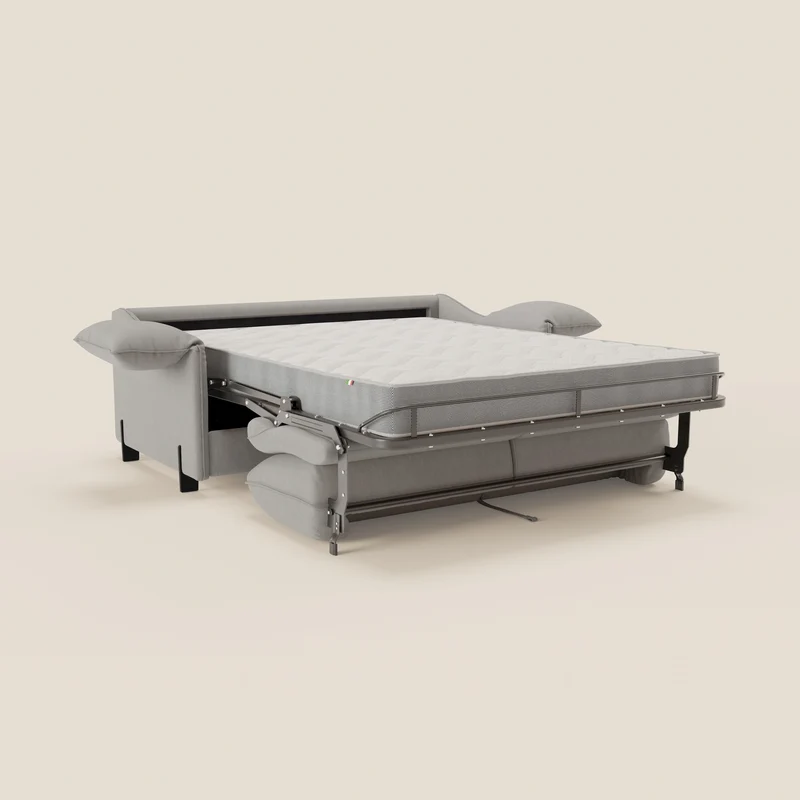 Primula Canapé convertible avec matelas H18 cm en tissu détachable T05 gris