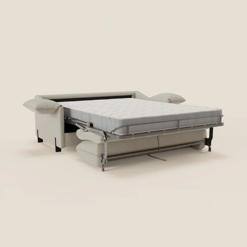 Primula Canapé convertible avec matelas H18 cm en tissu détachable T05 crème