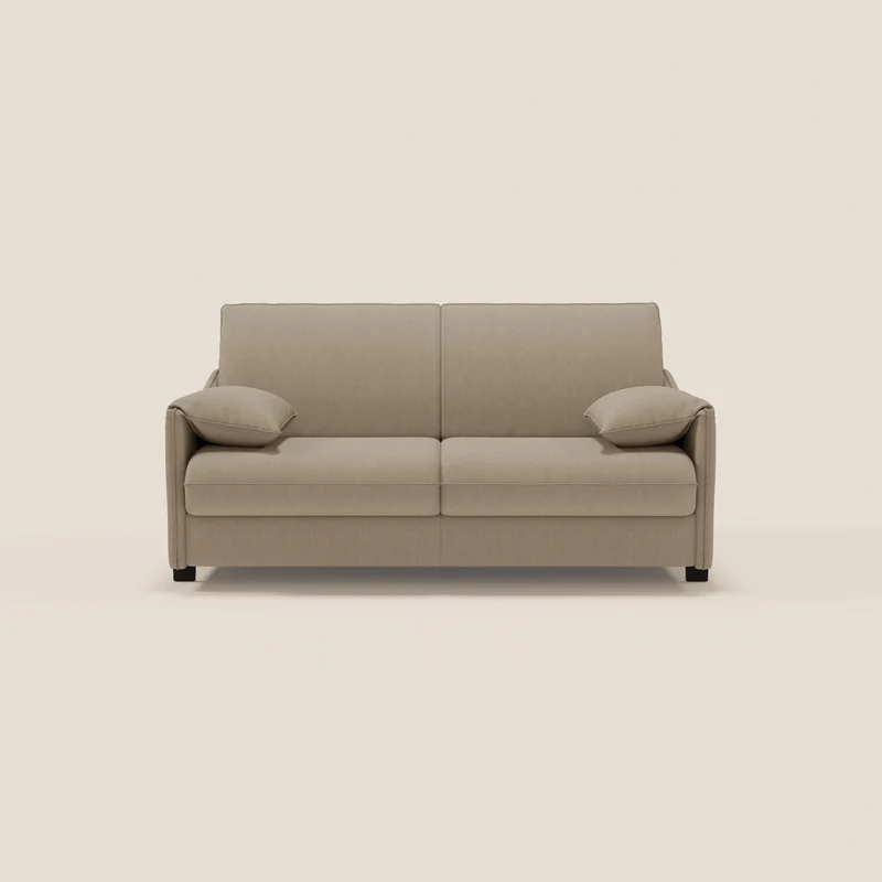 Primula Canapé convertible avec matelas H18 cm en tissu détachable T05 beige
