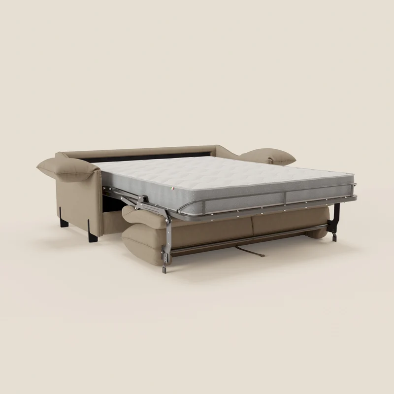 Primula Canapé convertible avec matelas H18 cm en tissu détachable T05 beige