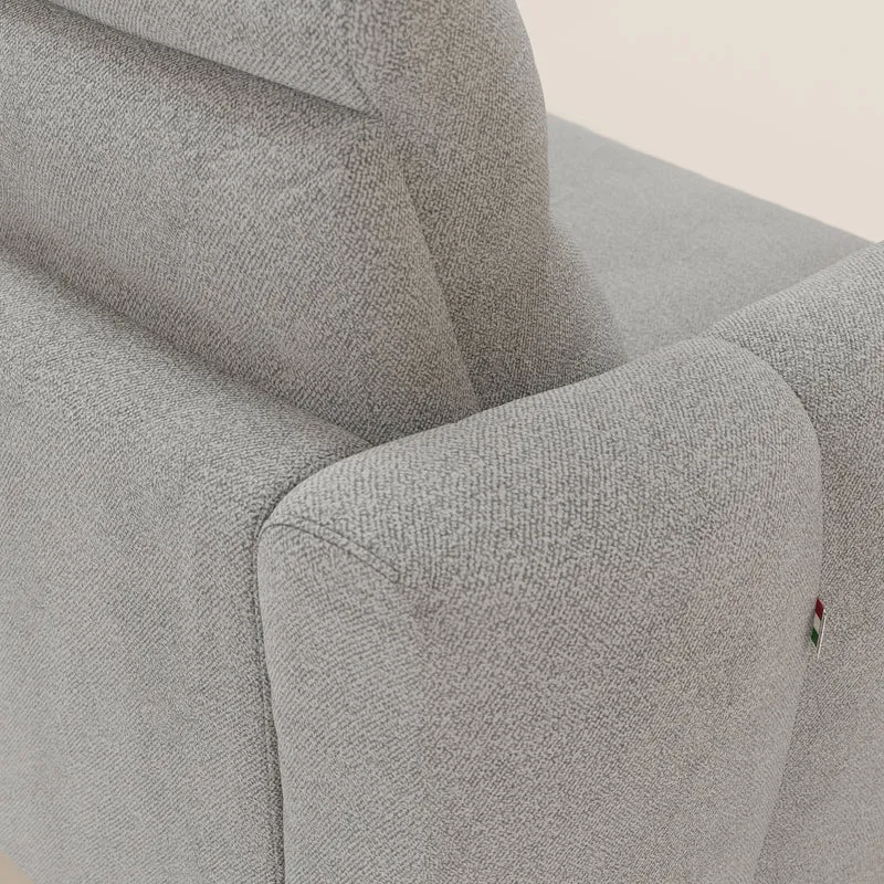 Peonia canapé d'angle convertible avec matelas H18 et chaise longue coffre en bouclette imperméable T07 gris