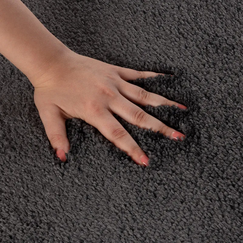 Tapis de Salle de Bain Lavable Antidérapant Gris Cocoa