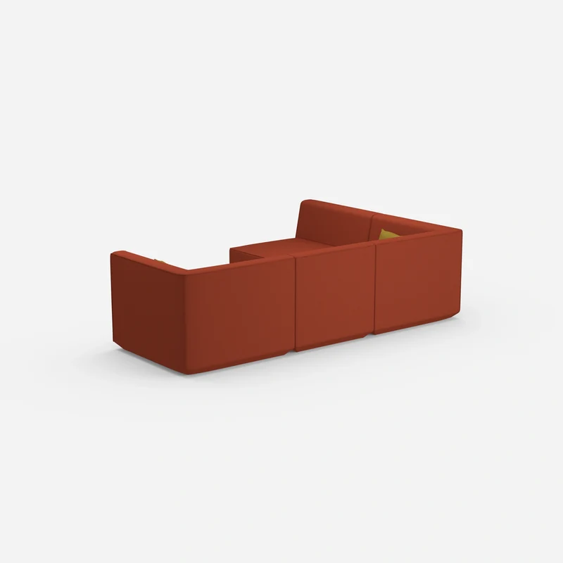 Modulares Sofa als Landschaft in Orange