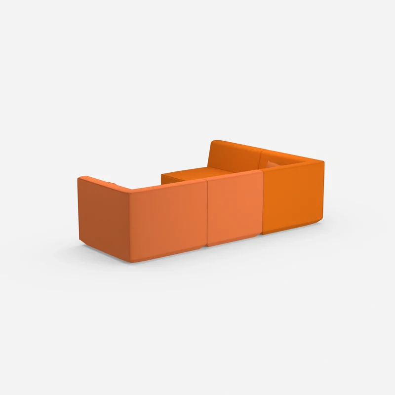 Modulares Sofa als Landschaft in Orange