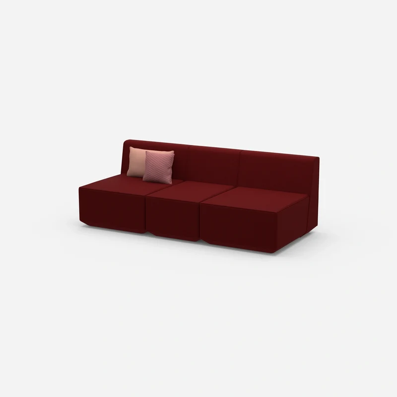 Rotes Dreisitzer Sofa