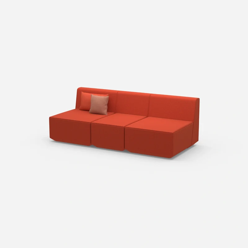 Rotes Dreisitzer Sofa