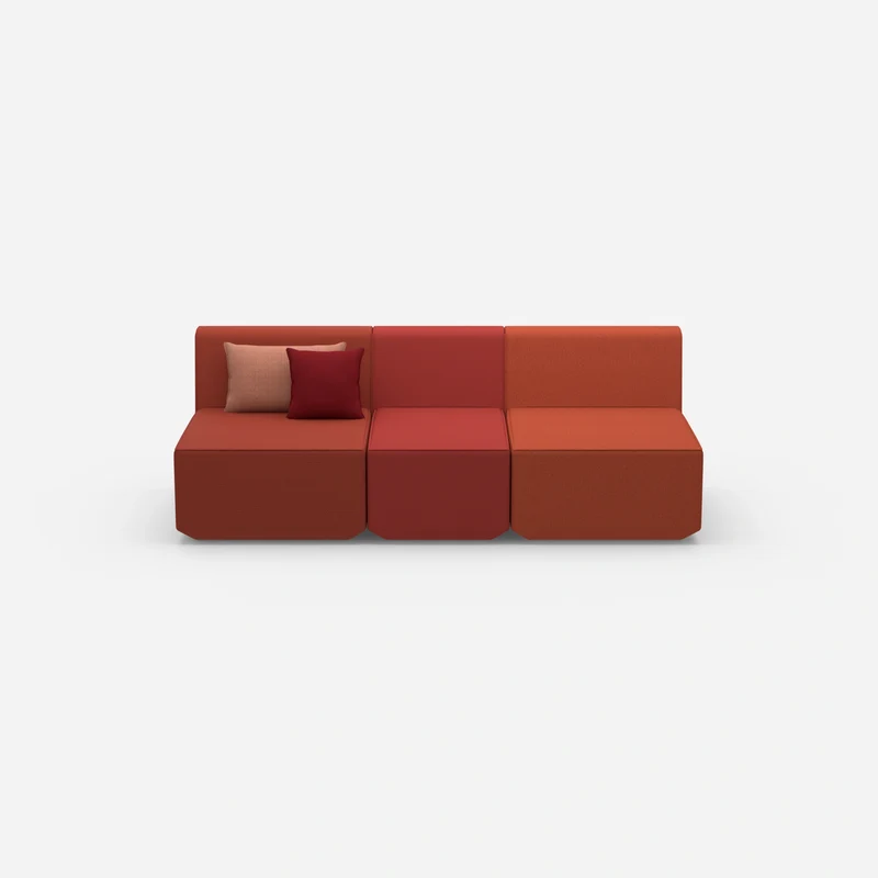 Rotes Dreisitzer Sofa