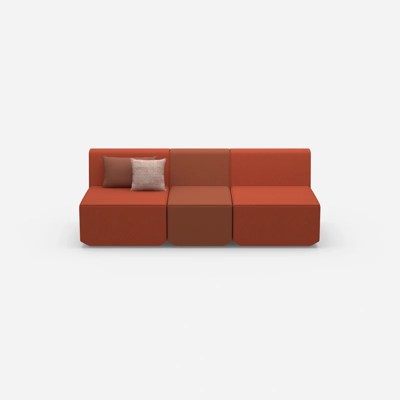 Rotes Dreisitzer Sofa