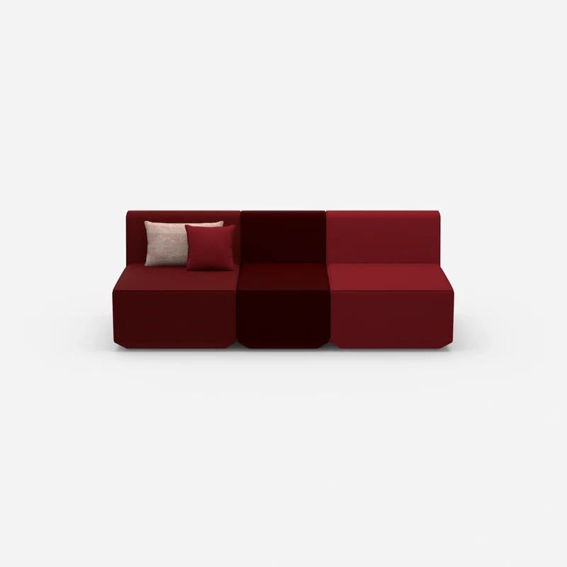 Rotes Dreisitzer Sofa