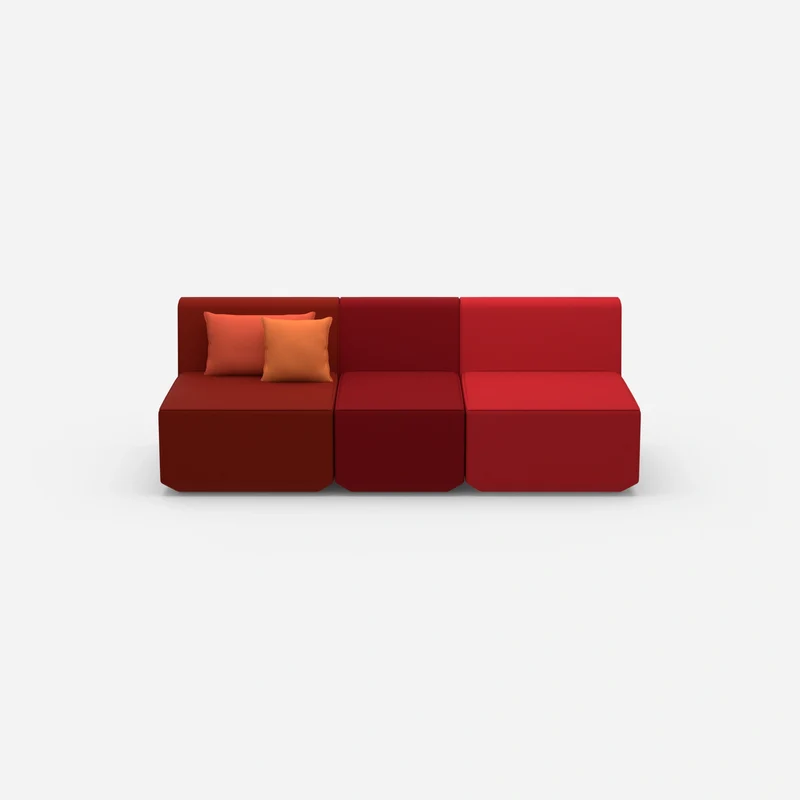 Rotes Dreisitzer Sofa