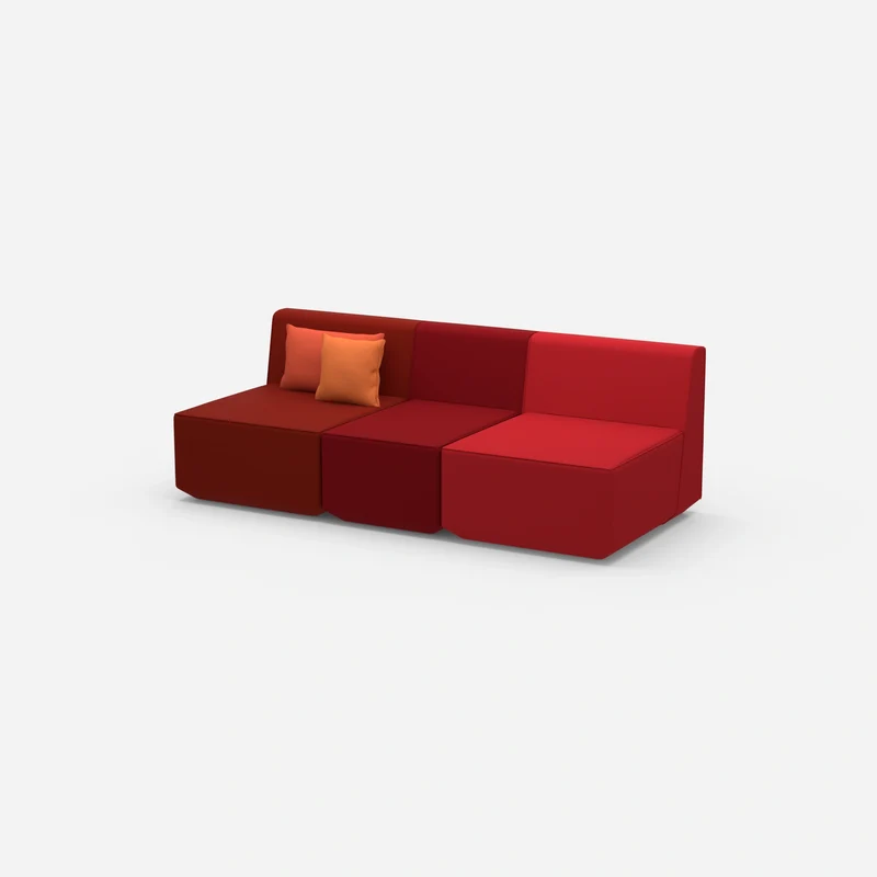 Rotes Dreisitzer Sofa