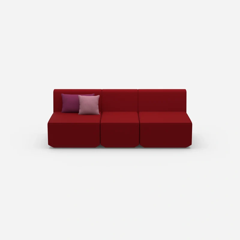 Rotes Dreisitzer Sofa