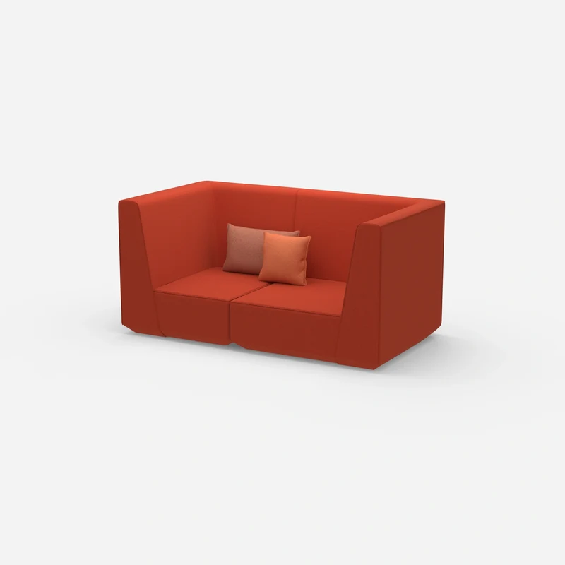 2er Sofa rot