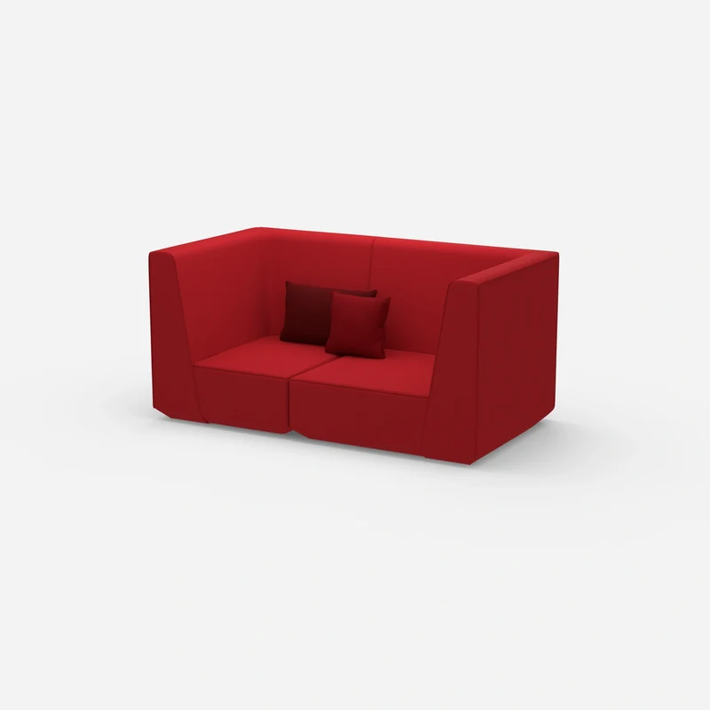 2er Sofa rot