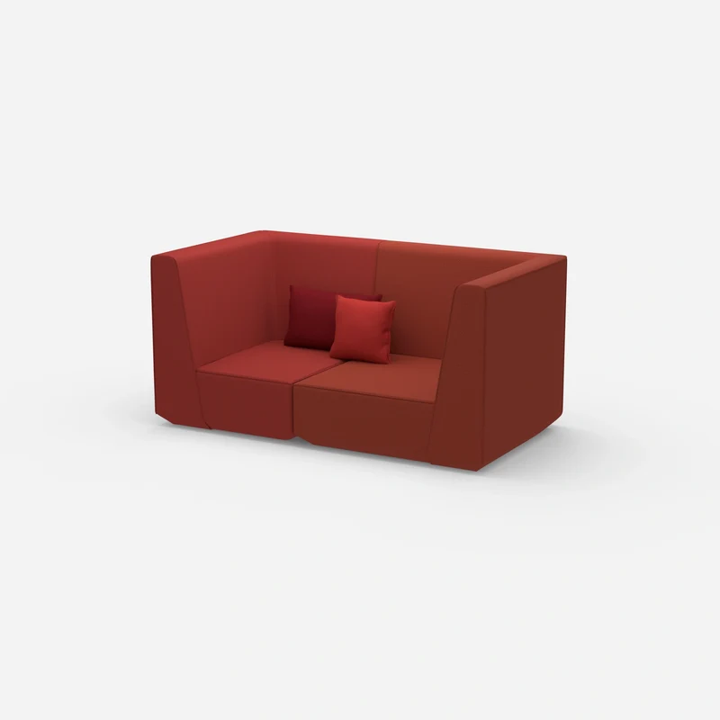 2er Sofa rot