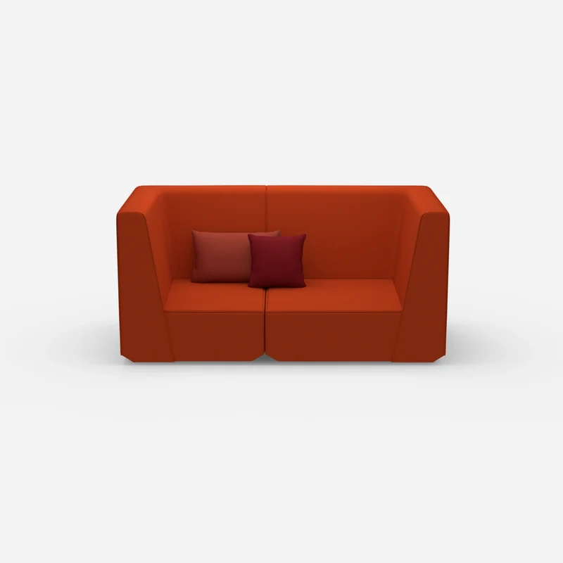 2er Sofa rot
