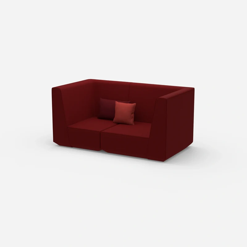 2er Sofa rot