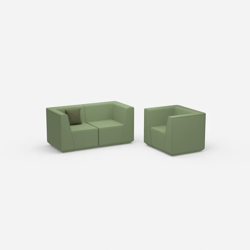 Modulares Sofa mit Sessel
