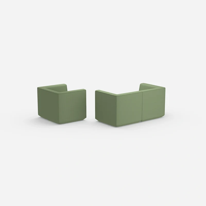 Modulares Sofa mit Sessel
