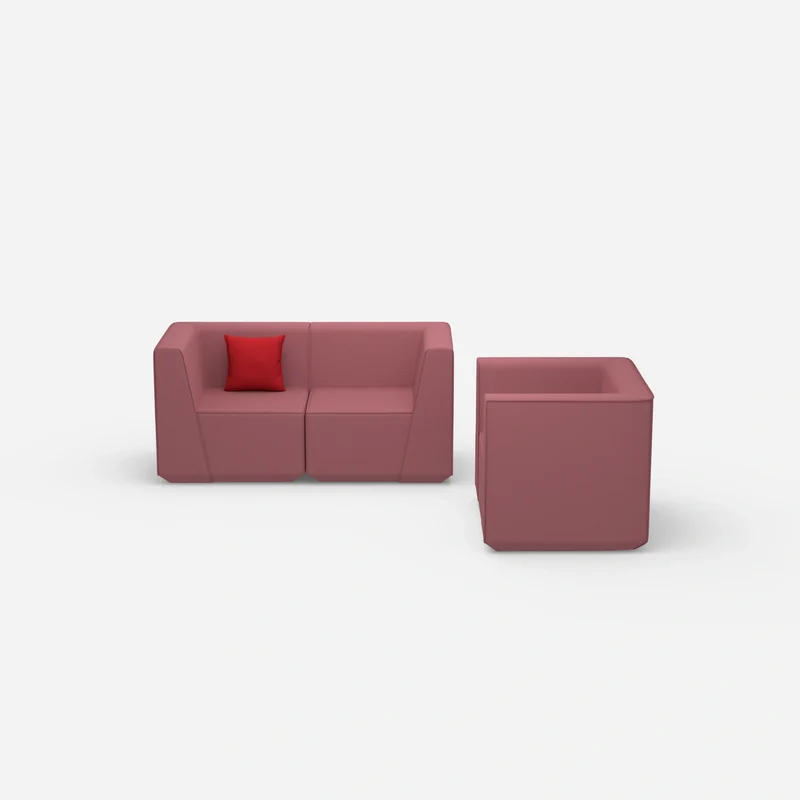 Modulares Sofa mit Sessel