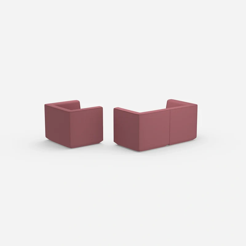 Modulares Sofa mit Sessel