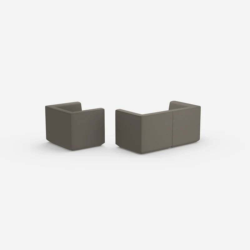 Modulares Sofa mit Sessel