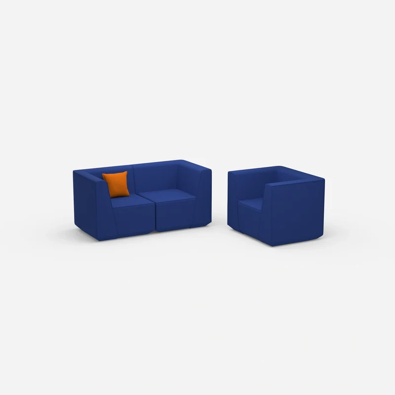 Modulares Sofa mit Sessel