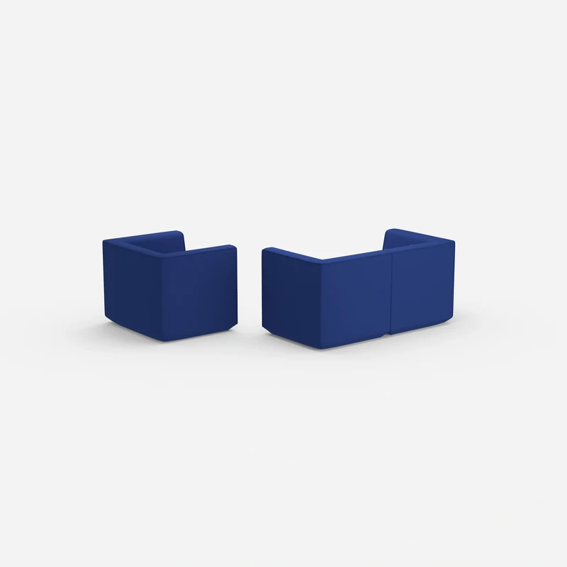 Modulares Sofa mit Sessel