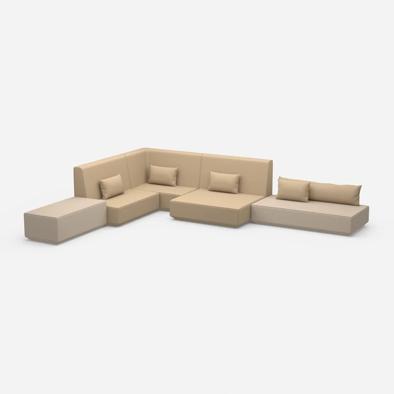 Beige Sofalandschaft in L-Form